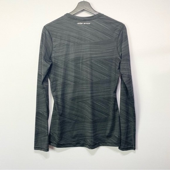 Under Armour Black and Gray Heat Gear long sleeve top woman’s L - Picture 4 of 5